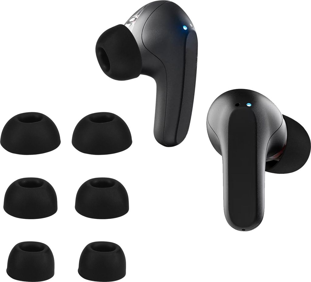 kwmobile 6x Polster kompatibel mit Skullcandy Rail In-Ear Wireless - 3 Größen - Silikon Ohrstöpsel In-Ear Kopfhörer