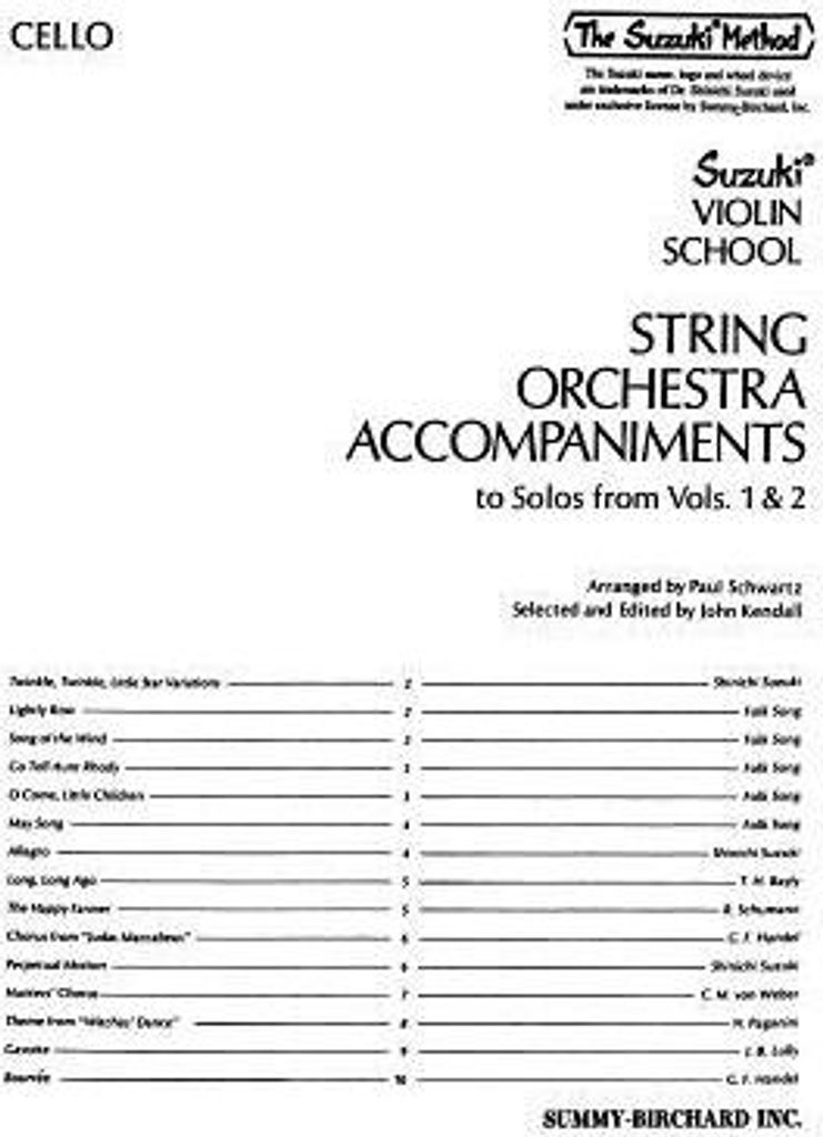 String Orchestra Accompaniments to Solos from Volumes 1 & 2