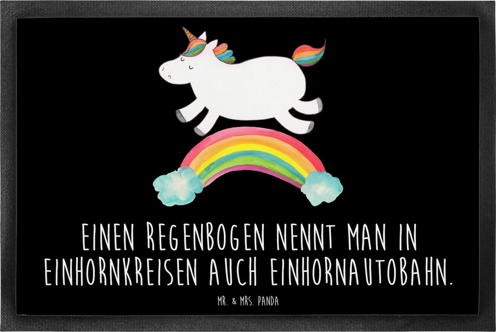 Mr. & Mrs. Panda Schmutzfangmatte Einhorn Regenbogen 60 x Produktbild 