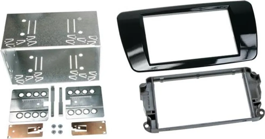 Mascherina Interni Seat Ibiza 2008-2015 2-DIN Piano Black Laccato