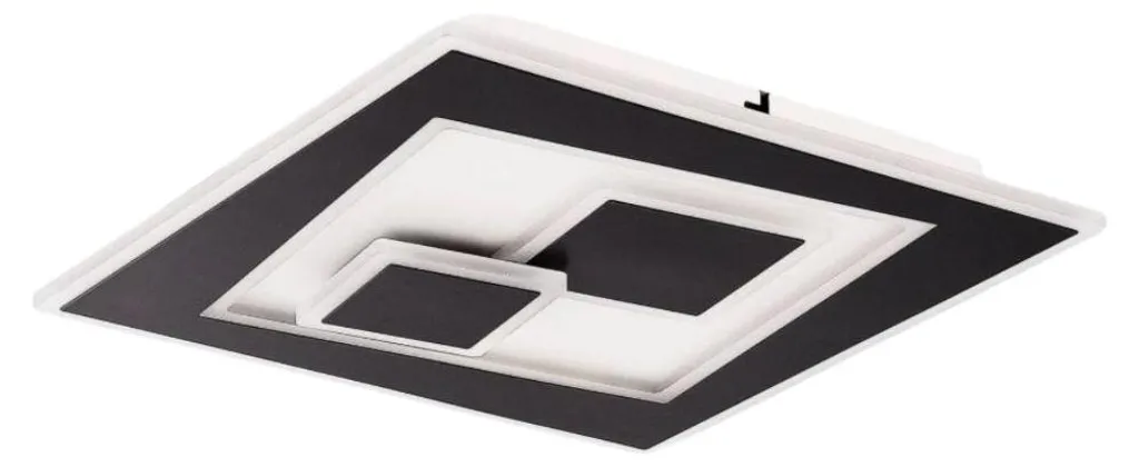 Luminaire de plafond LED carré DUNK noir 36W avec nuances de blanc