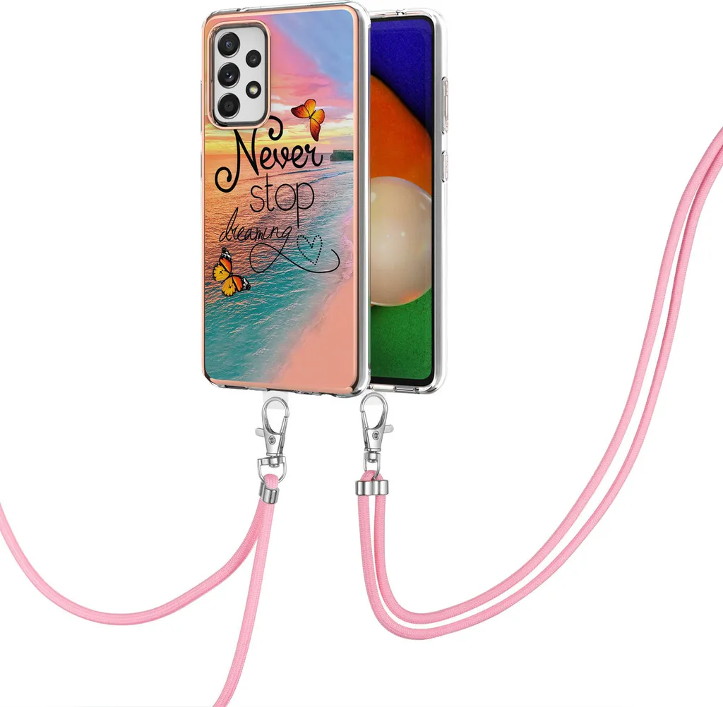 Cover Samsung Galaxy A52s 5G Neck Strap Oro - Protezione in Viaggio