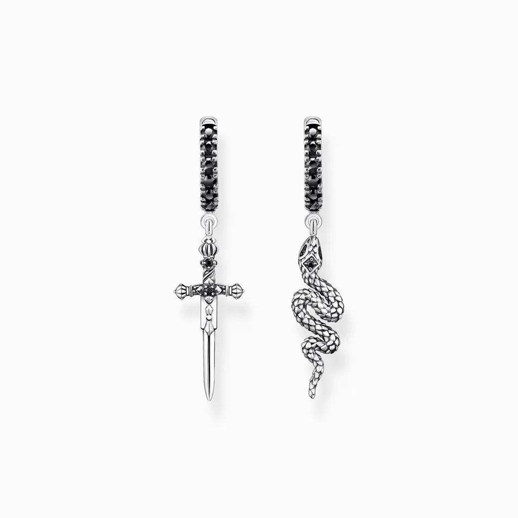 Thomas Sabo CR713-643-11 Créoles Unie en Argent 925 Noirci pour Homme