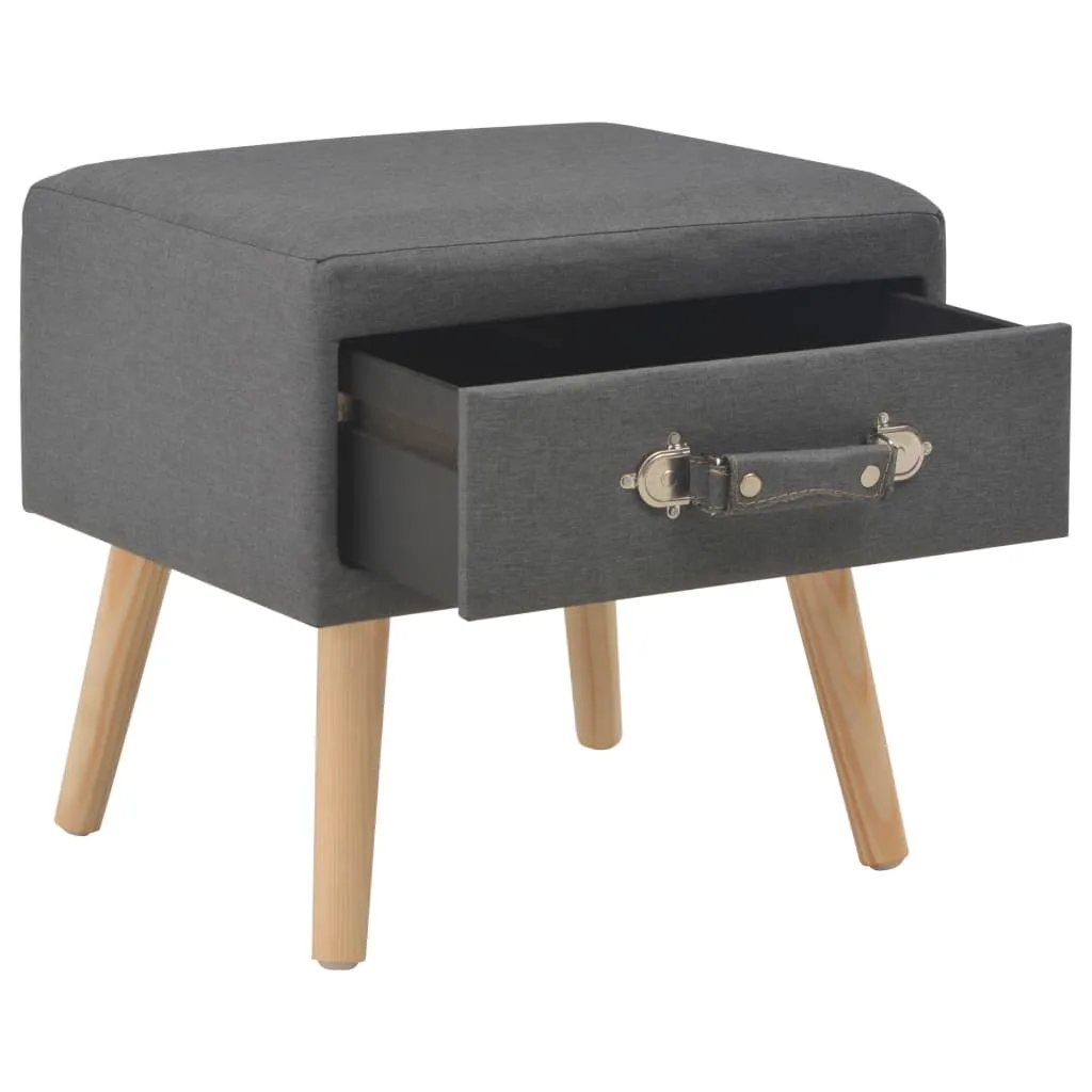 Petite Table de Nuit Grise 40x35x40 cm Idéale pour Espaces Réduits