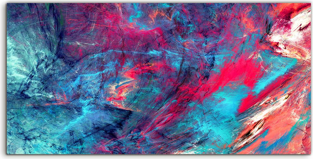 Coloray Canvas 120x60 Wandbild Leinwand Bilder abstrakte bunte Moderne futuristisches