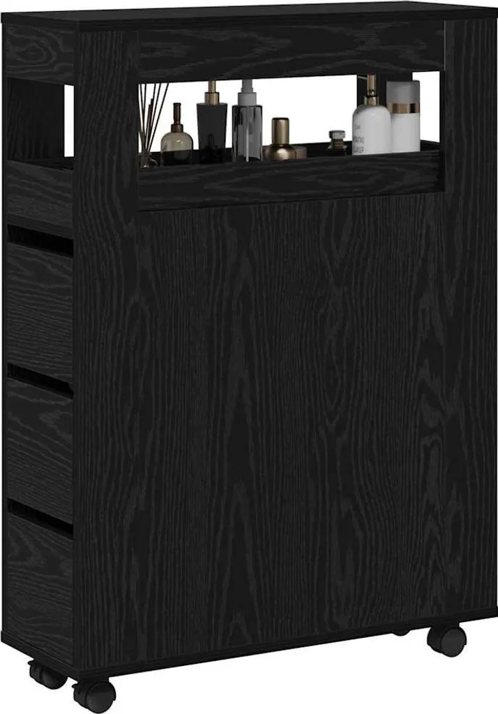 Idee Arredo Bagno Piccolo: Set SYFAX Rovere Nero 65x23x87 cm