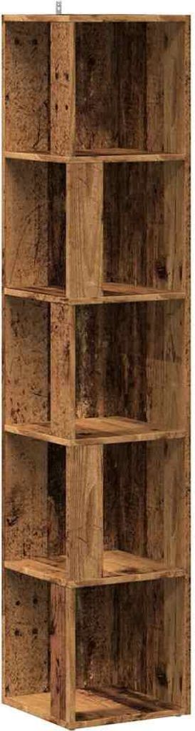 vidaXL Eckregal Altholz-Optik 33x33x165 cm Holzwerkstoff
