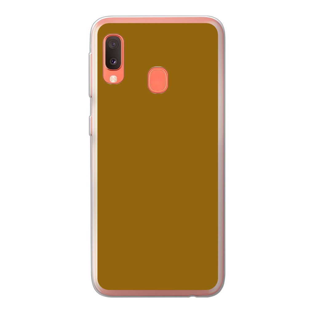 MuchoWow Handyhülle Schutzhülle Hülle für Samsung Galaxy A20e Gold - Luxus - Interieur Silikon Softcase Handy Hülle - Abdeckung