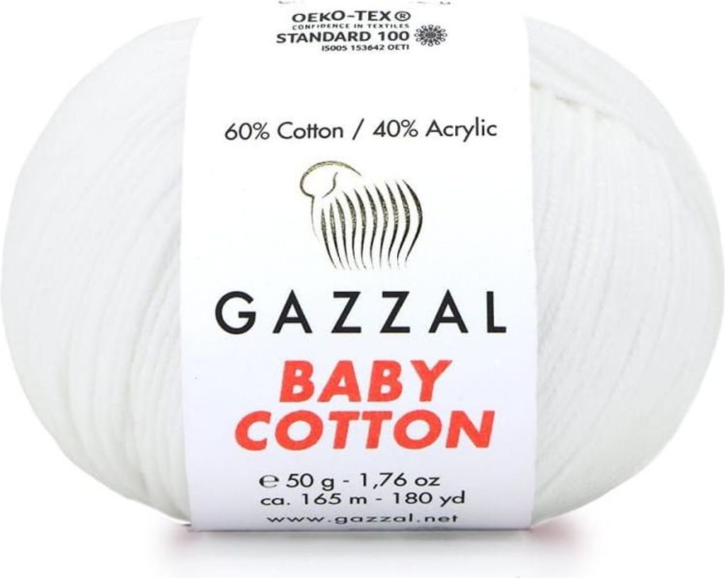 Gazzal Baby Baumwolle 3432 Weiß: Kinderfreundliche, Produktbild 