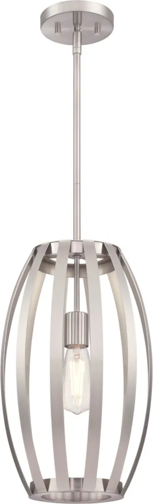 Pendente Farah Nichel Spazzolato 1x E27 - Qualità e Prezzo Imbattibili - 1