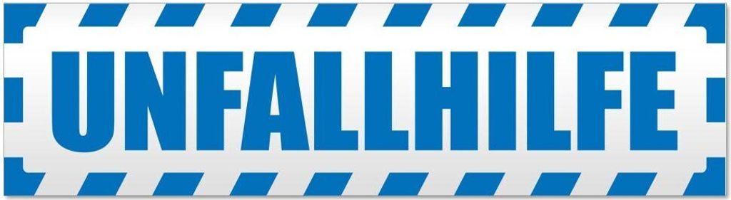 Kiwistar - Autoaufkleber - Blau - 20 x 5,3 cm - Unfallhilfe gestreift - Hinweis Aufkleber Sticker für Auto, Kfz, Fahrrad, PKW, LKW