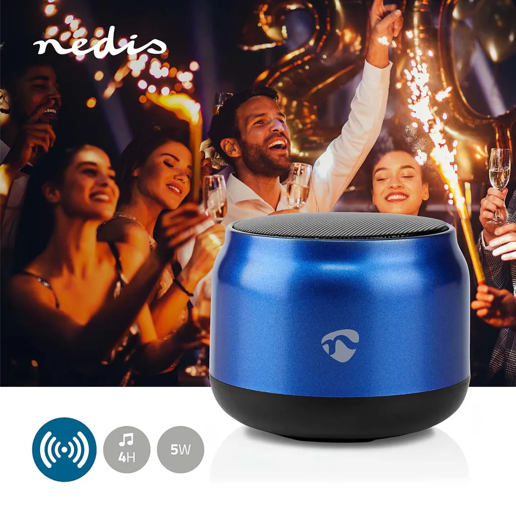 Speaker Bluetooth 5W Blu: Essenzialità Portatile e Audio Mono