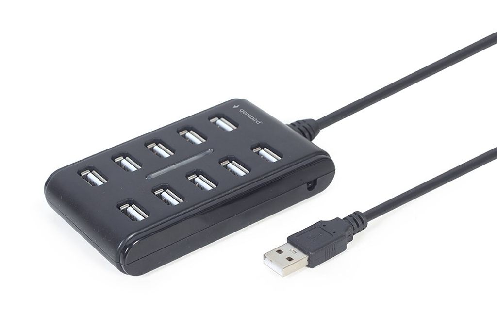 gembird 10-Port USB 2.0 Hub, schwarz Obrázek produktu 