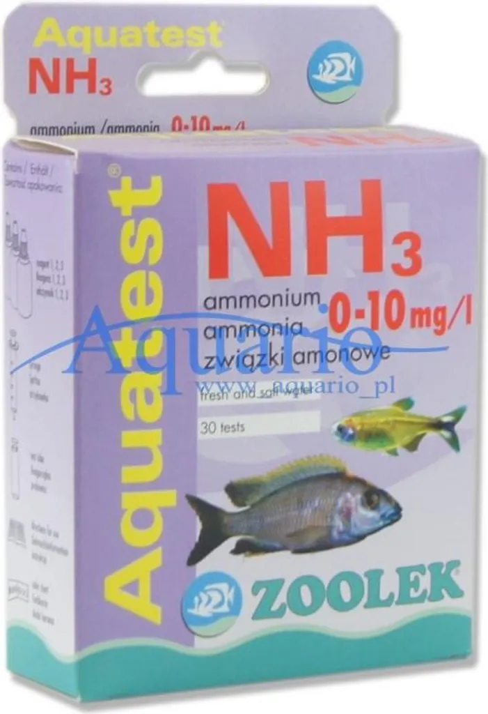 Zoolek Test NH3 Kit d'Analyse Précis pour Mesure d'Ammoniaque en Aquarium