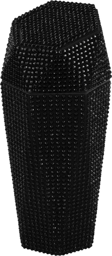 Auto-Mülltonne Müllbehälter Strass Tragbar 3,5" Länge 3,1" Breite 7,9" Höhe Schwarz Strass Kunststoff