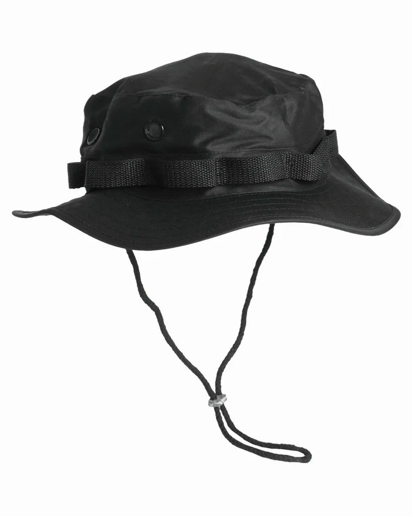 Cappello Tropicale Mil-Tec Nero XXL - Protezione Solare Bushcraft 63cm