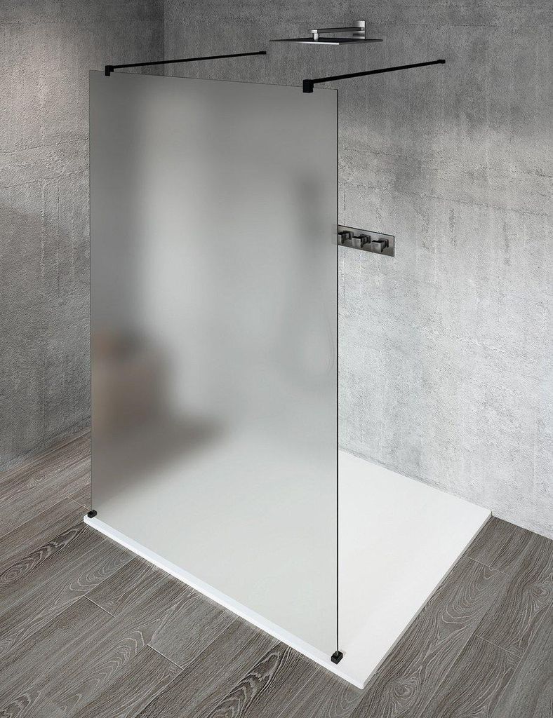 Gelco VARIO BLACK Dusch-Glasteil, freistehend, Milchglas, 1100 mm