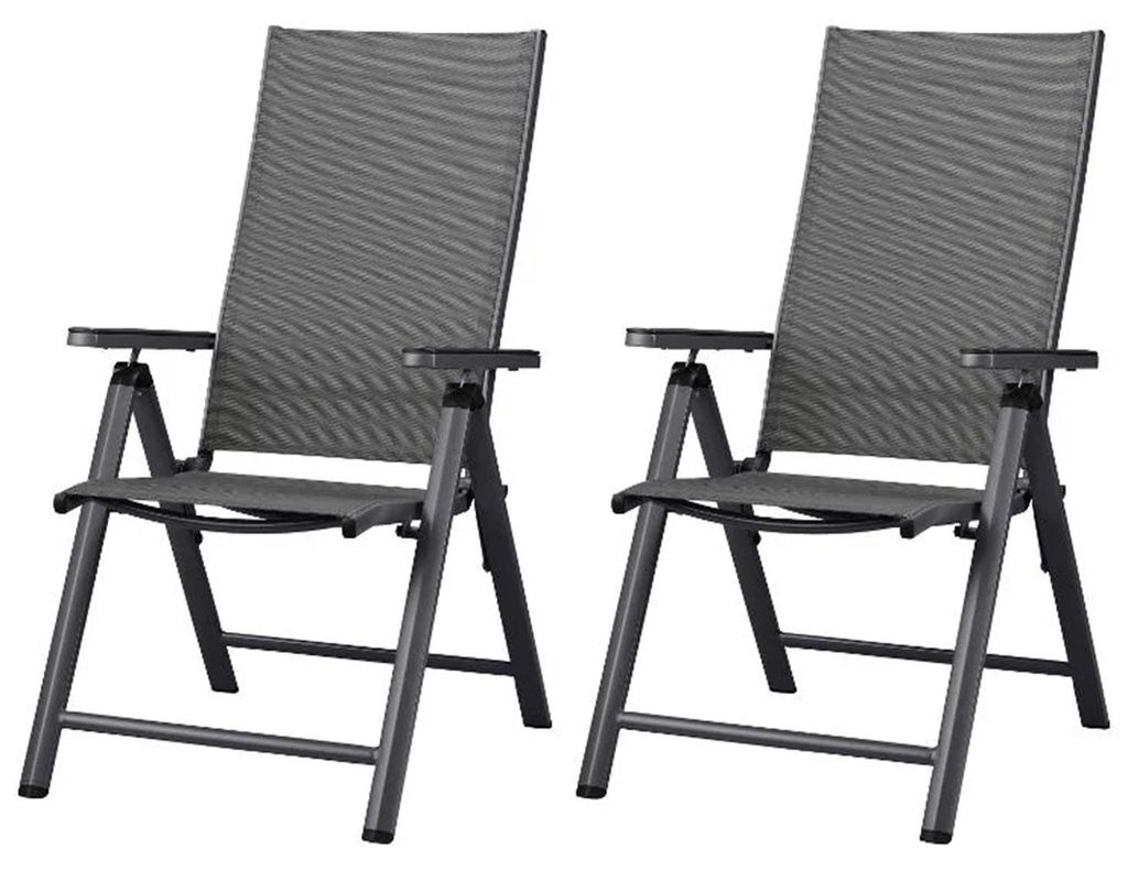 LIVARNO home Alu-Hochlehner Gartenstuhl Klappstuhl Houston Produktbild 