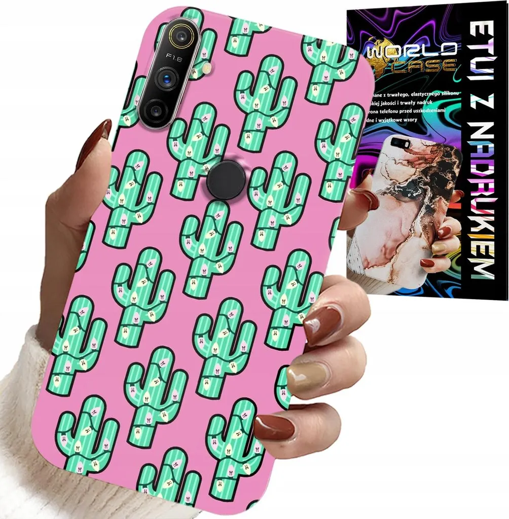 Kit Protezione Realme C3: Cover Anti-Urto Cactus Rosa + Vetro