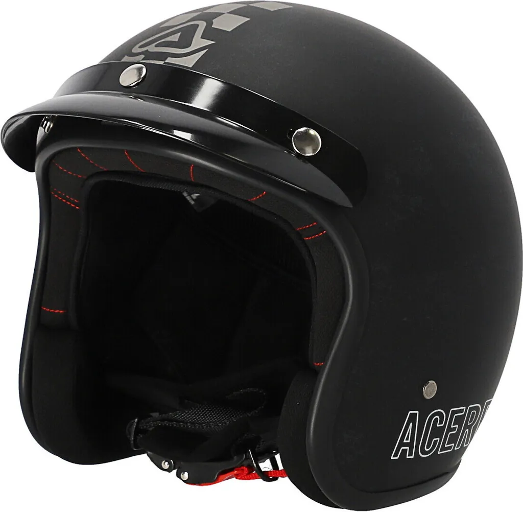 Casque jet Acerbis Skodela noir argent XS coque légère et confortable