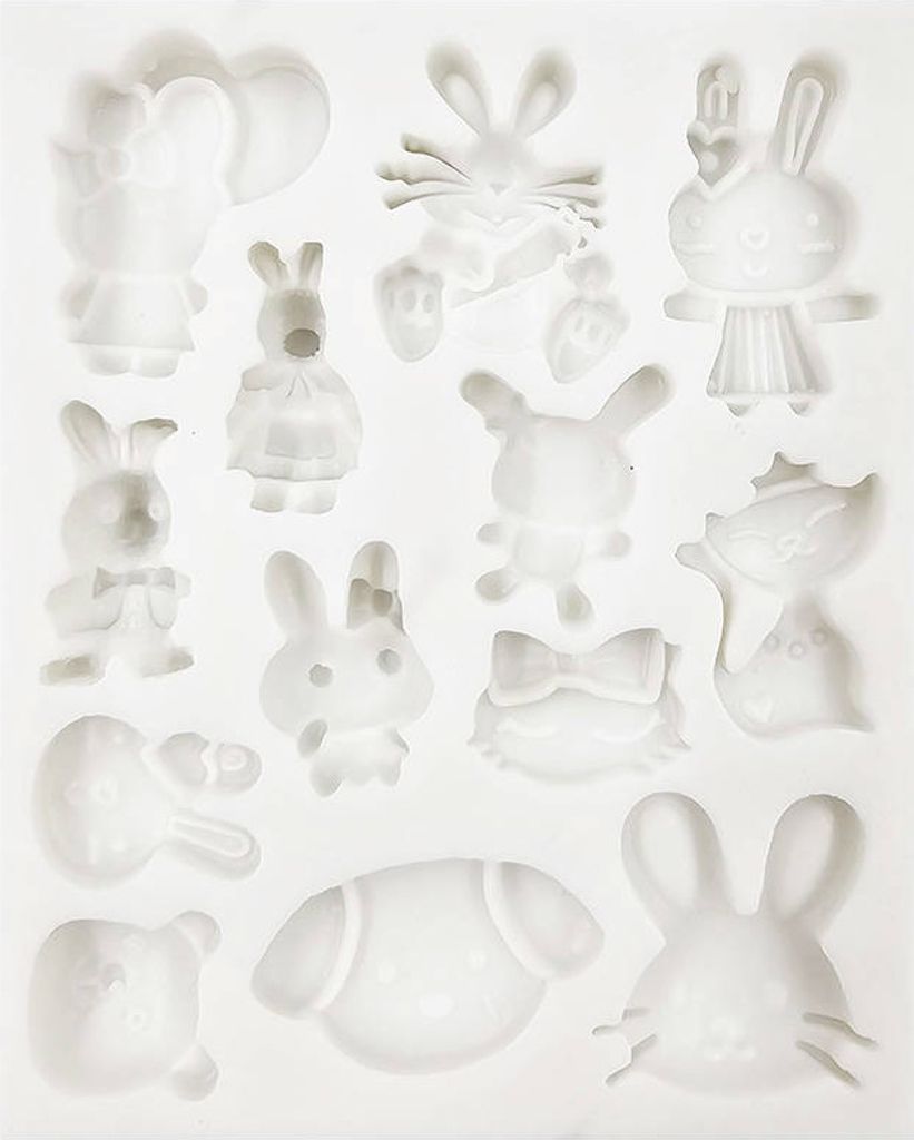 PENTART SILIKONFORM Mold Abformen Gießen Mould, Tiere mischen Kaninchen Katzen