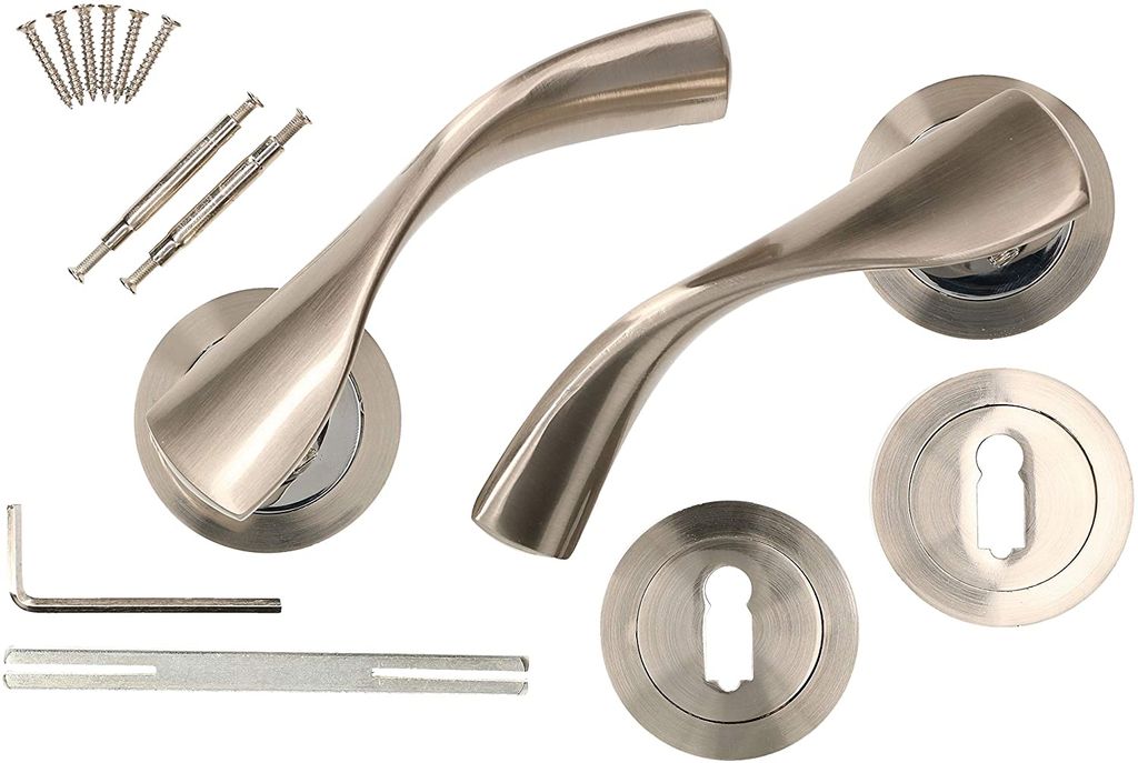 KOTARBAU Drückergarnitur 127mm Chrom Nickel BB–Buntbart Universal