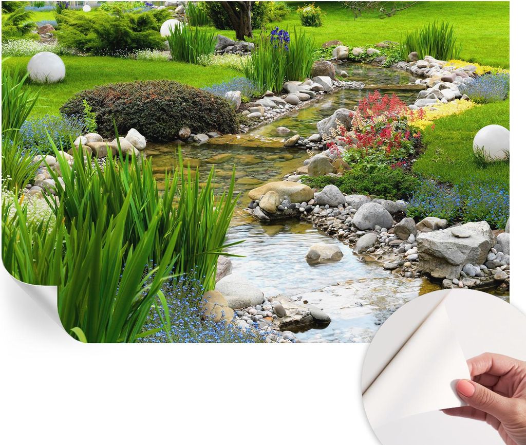 Selbstklebende Wandtapete - Dekorative Tapete für Wohnzimmer - Klebefolie für Wandbilder - Tapetenfolie für Wanddekoration - 104x70 cm - Idyllis...