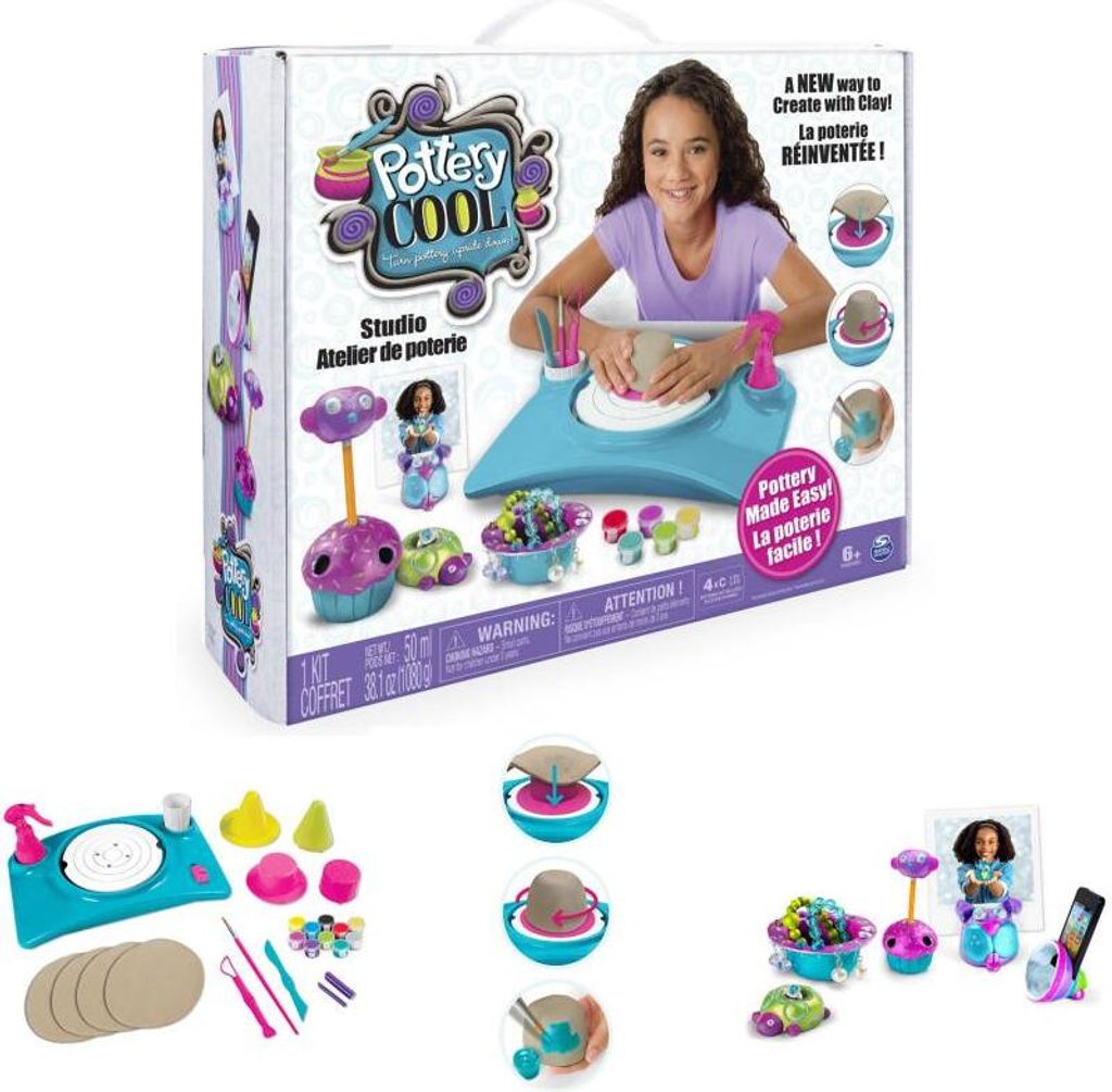 Spin Master - Pottery Cool, Kinder Töpfer SET Studio, Produktbild 