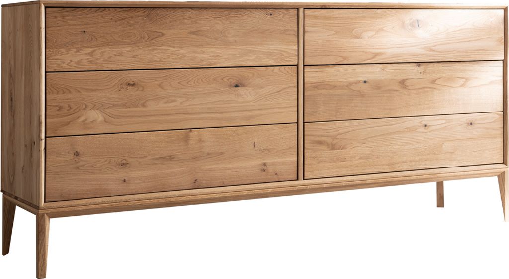Massivholz Kommode Eiche massiv geölt CUNEO-137 Produktbild 