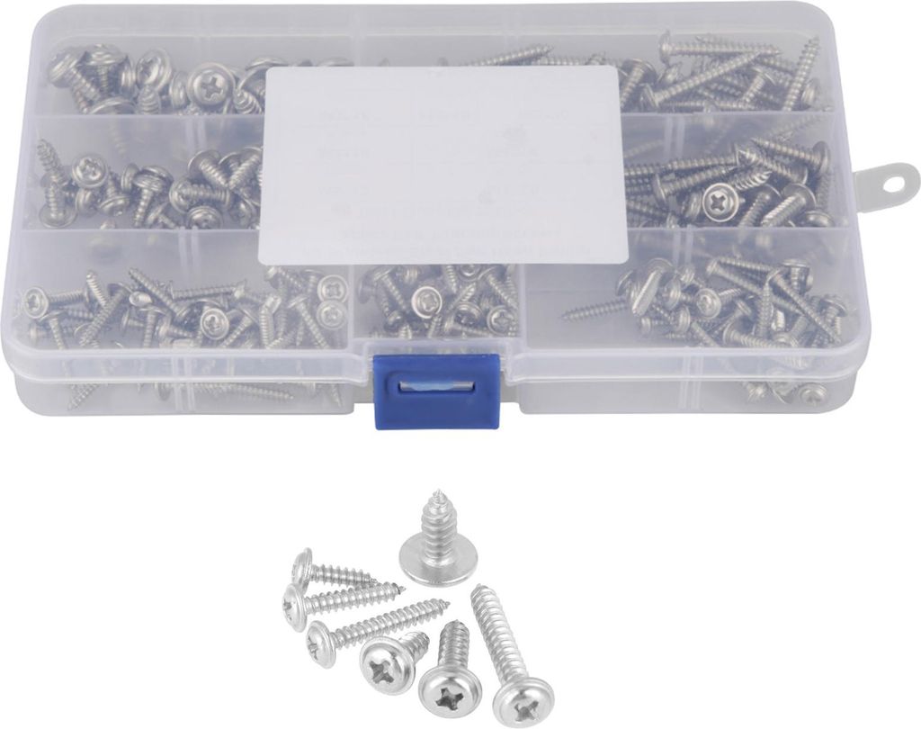 220-teiliges Set M3 M4 M5 304 Edelstahl-Linsenkopf-Kreuzschneidschrauben