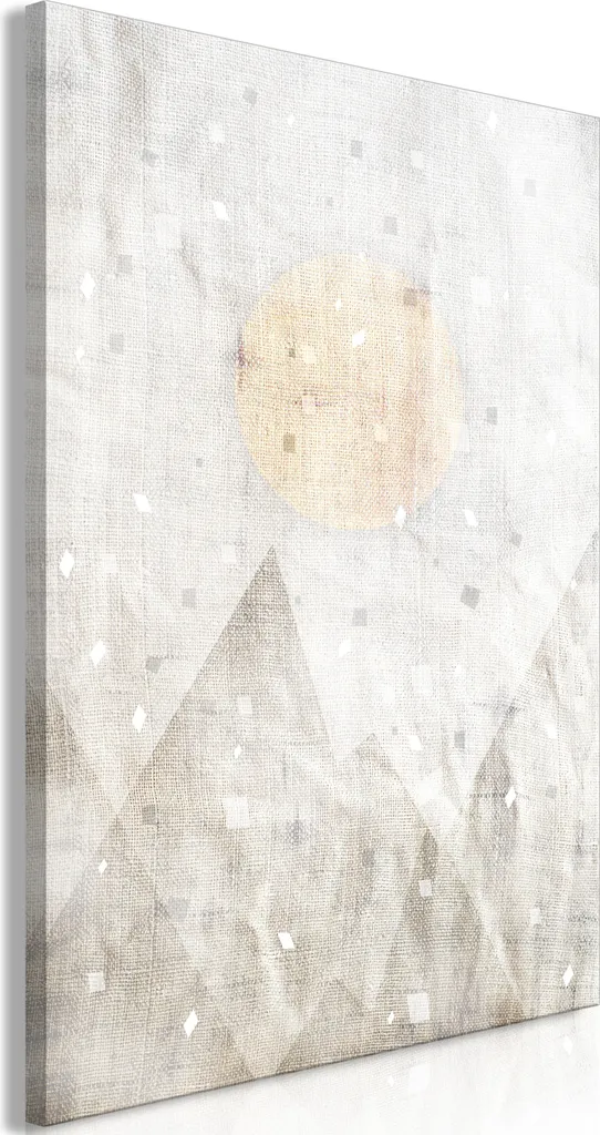 Offerta Quadro Astratto 80x120 cm | Neve di Maggio su Tela Italiano