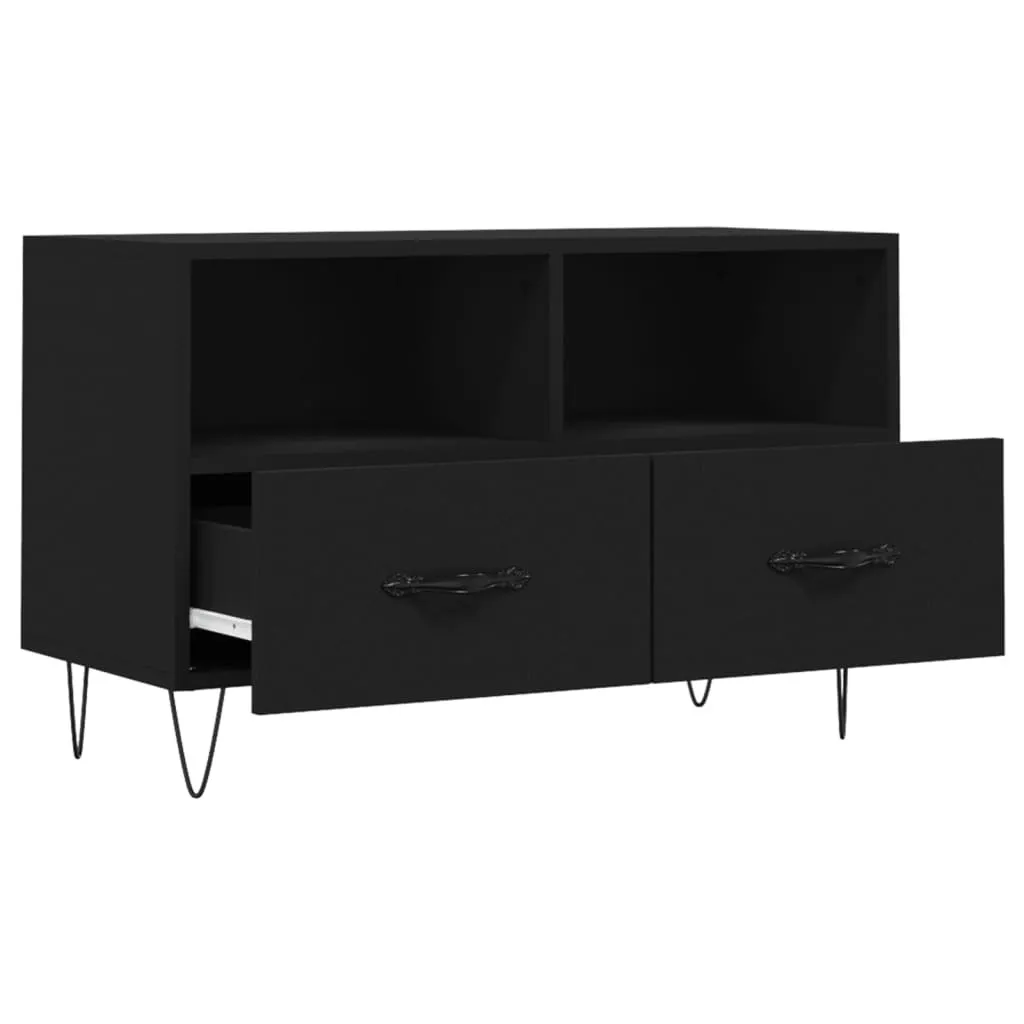 Mobile TV 80 cm Nero - Robusto, Sicuro e Facile da Pulire - 6