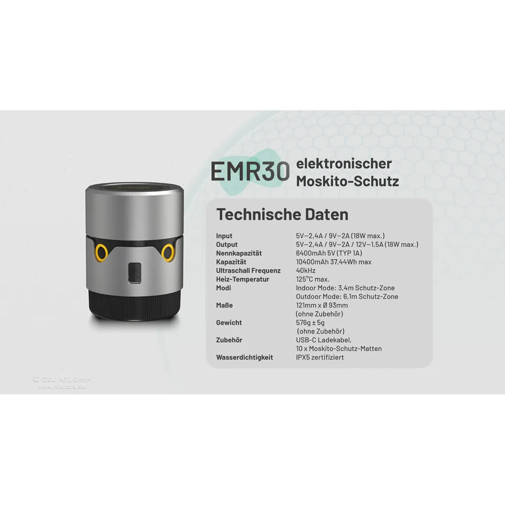 Répulsif EMR30 Nitecore Polyvalent avec Diffusion Thermique Haute Précision - 9