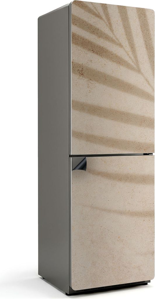 Der Schatten der Blätter auf dem Sand – Magnetische Kühlschrank Abdeckung – Dekorfolie magnetisch Küche – Kühlschrank Magnet Deko – sel...