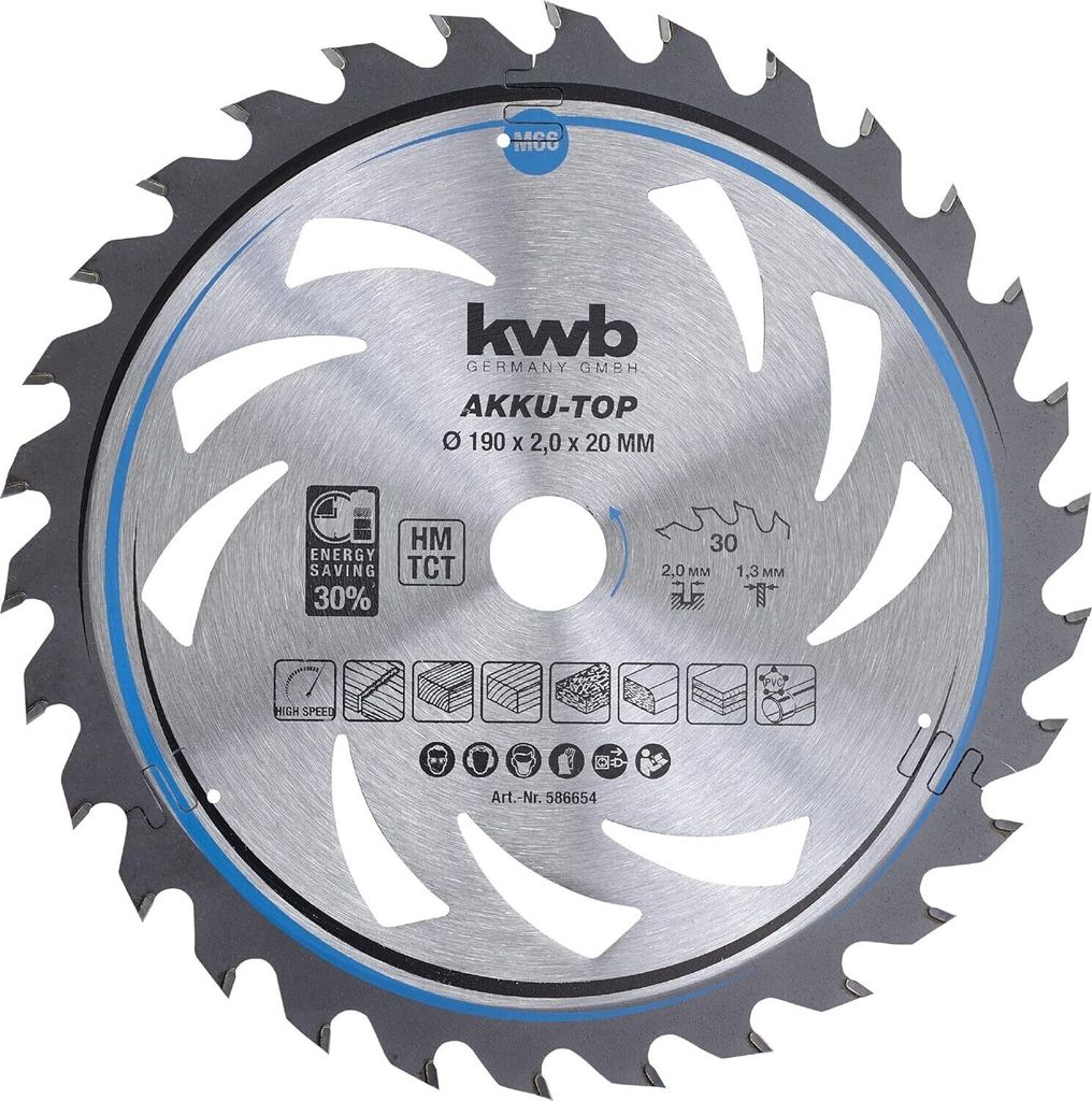 kwb Kreissägeblatt 190 x 20 mm, leichtgängig, speziell für