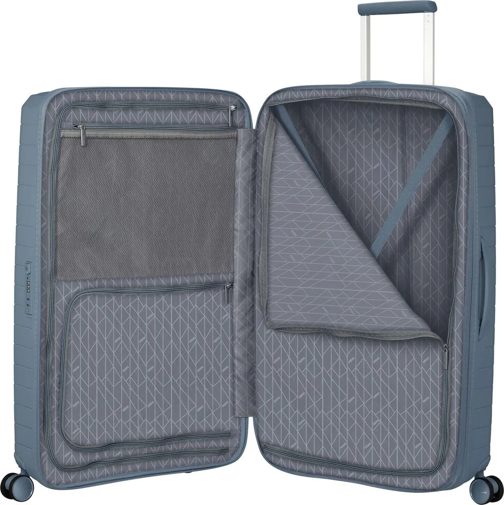 Valise Spinner 78cm TSA American Tourister Fastforward Bleu Acier