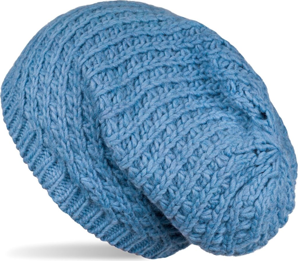 styleBREAKER Uni Strick Beanie Mütze grob gestrickt, Slouch Longbeanie, Grobstick Winter Strickmütze 04024158