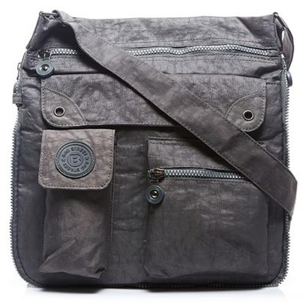 Graue Kelly-Umhängetasche im City-Stil