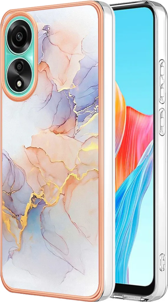 Custodia Oppo A78 4G Grigia: Protezione TPU Antiurto con Stile Unico