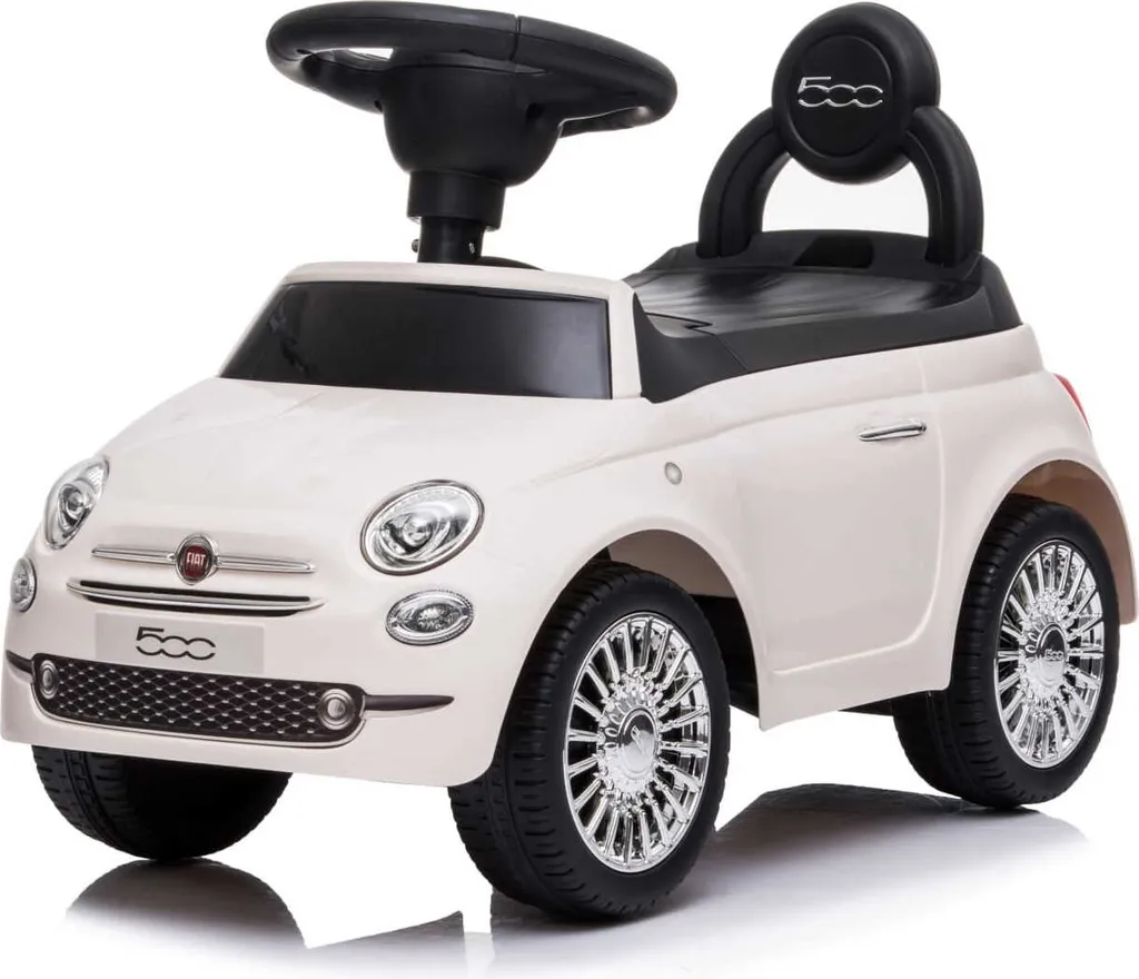 Jouet à Pousser Bébé Fiat 500 Blanche - Idéal pour Apprendre à Marcher