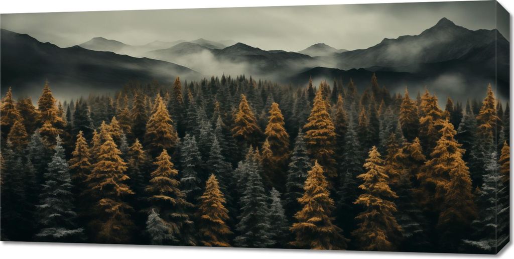 Bild 100x50cm Nebeliger Morgen