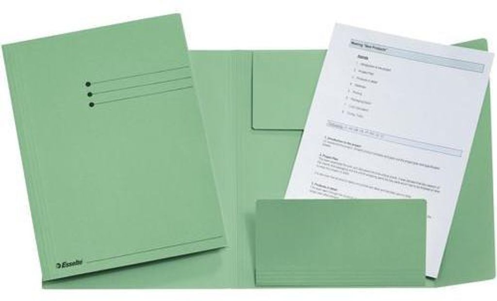 Esselte Jurismappe, Grün, Pappe, A4, Porträt