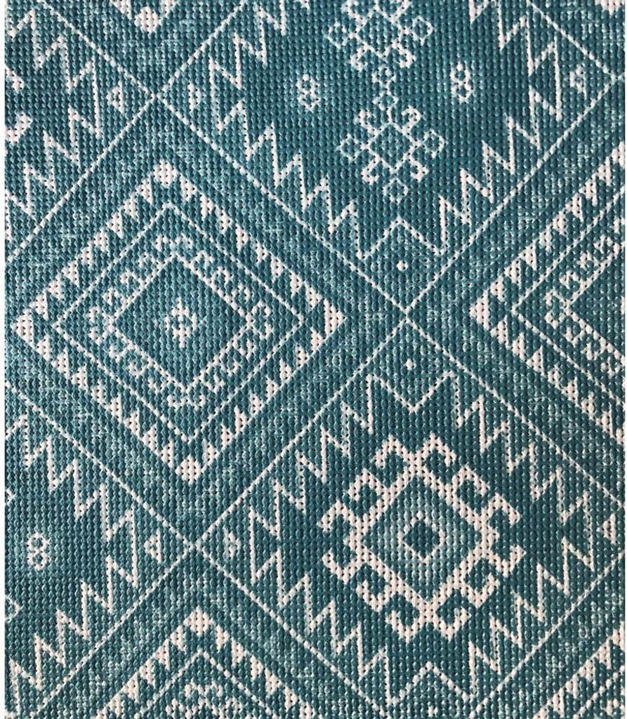 Outdoor-Teppich als wetterfeste Antirutsch-Matte blau 150 x 90 cm