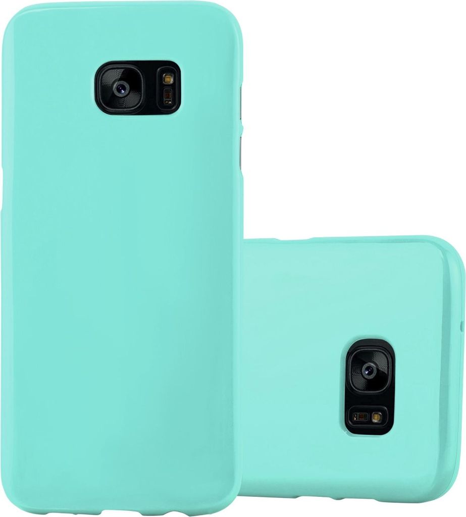 Cadorabo Schutzhülle für Samsung Galaxy S7 EDGE Hülle in Grün TPU Etui Hülle Case Cover
