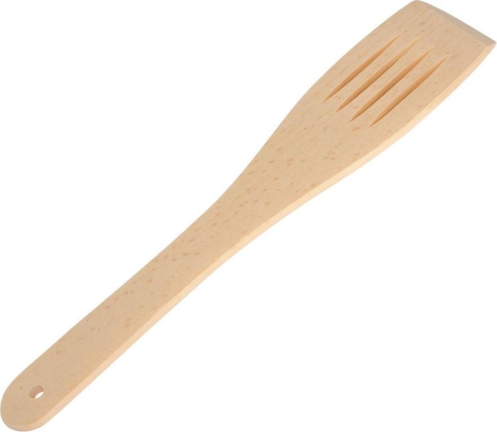 Ajour-Holzschaufel, gerade, 30 cm – Pfannenwender mit Löchern