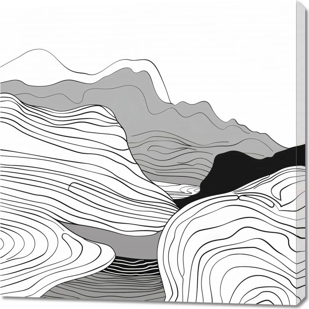 Sublimez un mur vide avec l'Image 90 x 90 cm à Reliefs géométriques 3D