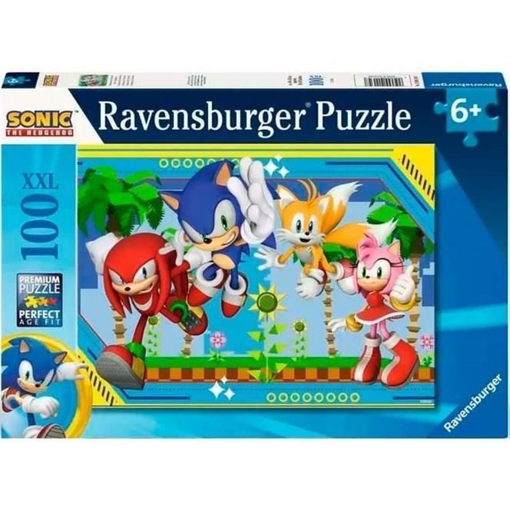 Puzzle 100 pièces XXL Sonic, Knuckles, Sonic, Tails et Image du produit 