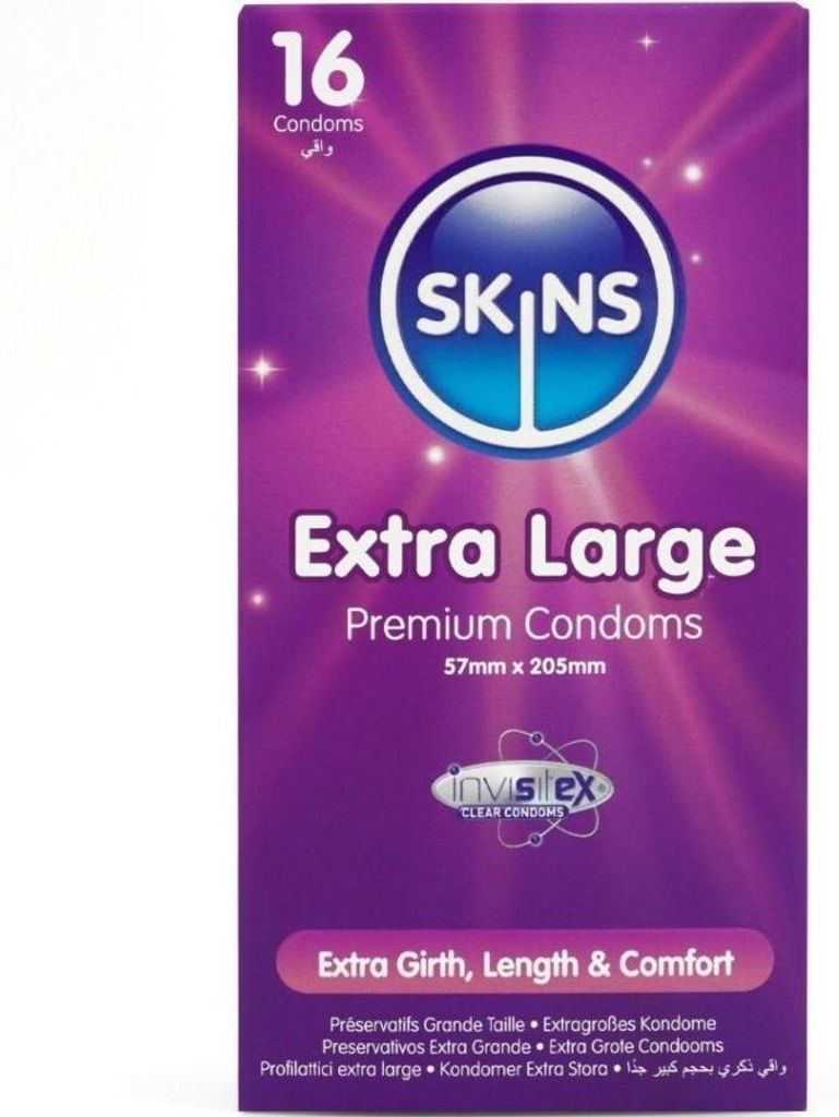 Skins - Extra Grosse Premium-Kondome Packung 16