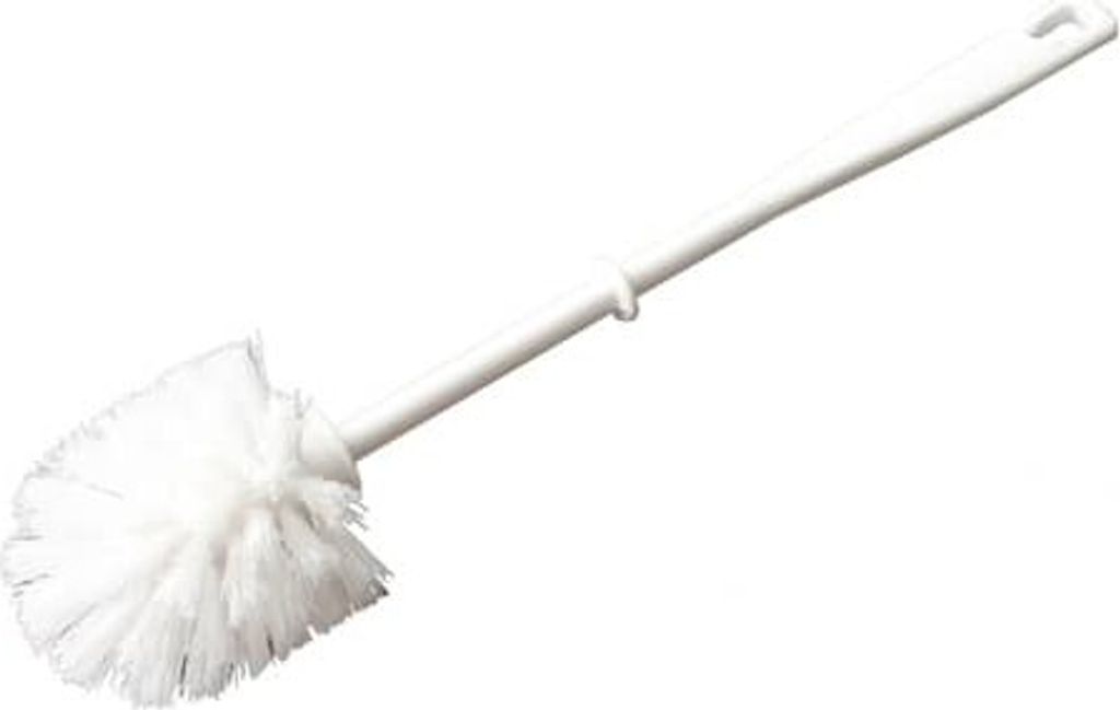 Brosse WC en plastique blanc rond Image du produit 