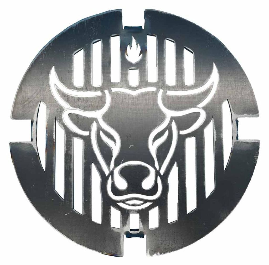 Grillrost Ø 21 cm Einsatz für Feuerplatte Stier Design Produktbild 